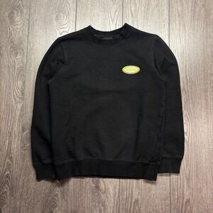 Mens Stussy Pullover Crewneck Sweatshirt Black Size X Small Unisex Logo